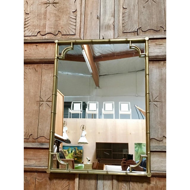 Mid 20th Century Italian Faux Bamboo Framed Mirror For Sale - Image 9 of 11
