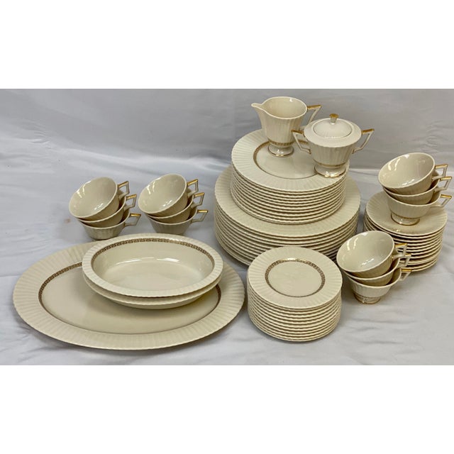 Vintage Lenox Cretan 12 Place Setting Dinnerware and Serveware Set 65