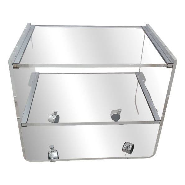 Table on Casters attributed to David Lange for Les Invisibles Du Marais, 1970s For Sale