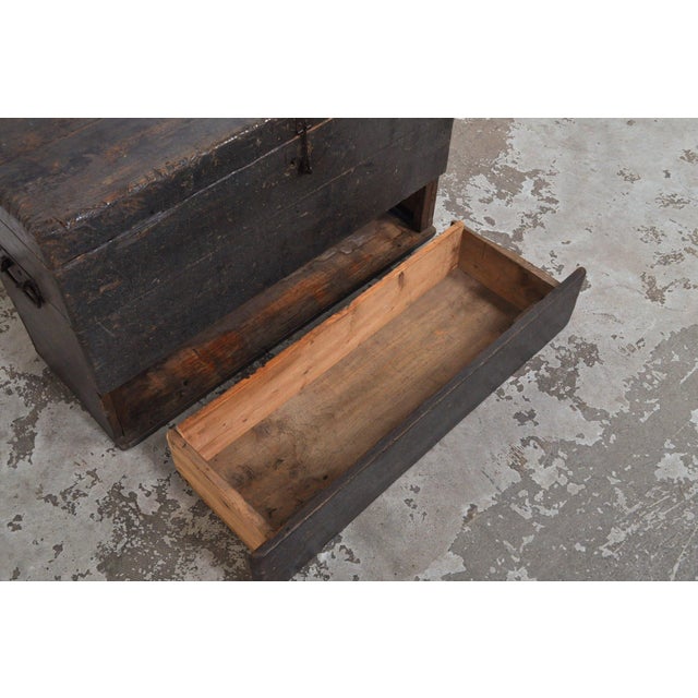 Antique Pine Chest with Drawer, 1870s For Sale - Image 12 of 13