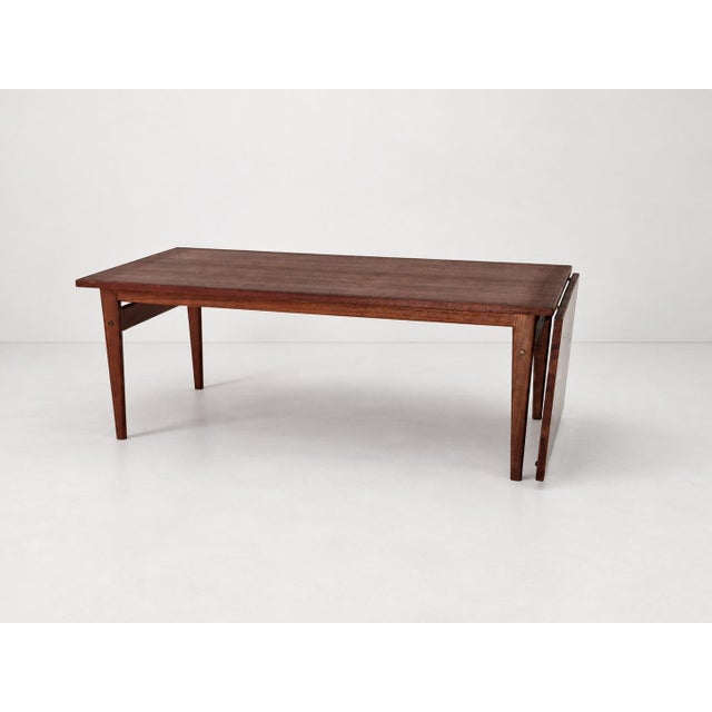 Danish Extendable Coffee Table in Teak by Grete Jalk for Poul Jeppesens Møbelfabrik, 1960s For Sale - Image 6 of 17