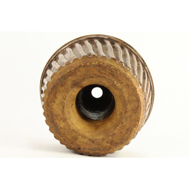 19th C. Glazed Earthenware Bundt Cake / Pudding Mold For Sale - Image 13 of 15