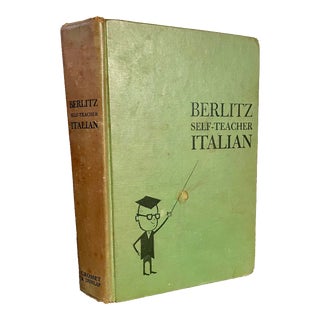 1950 Vintage Berlitz Self-Teacher: Italian Book For Sale