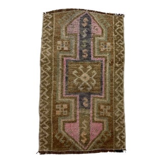 1960s Camel and Pink Color Oushak Rug For Sale