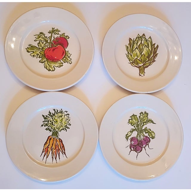 Farm Fresh Plates- Set of 4 For Sale - Image 4 of 4