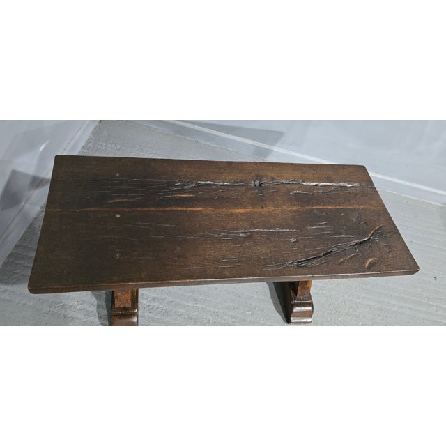 Late 19th Century French Country Oak Coffee Table, 1880s For Sale - Image 5 of 11