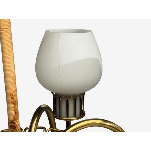 1960s Danish Modern, Chandelier, Brass, String, Glass For Sale - Image 13 of 13