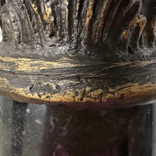 Mid 19th Century Antique Empire Bronze & Black Marble Lion Paw Pique Candlesticks Candle Holders For Sale - Image 5 of 5