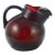 Ruby Red Tilted Ball Glass Pitcher For Sale