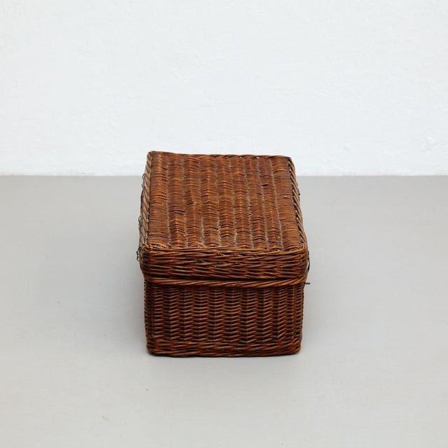 Mid-Century Modern French Rattan Basket, 1960s For Sale - Image 3 of 14