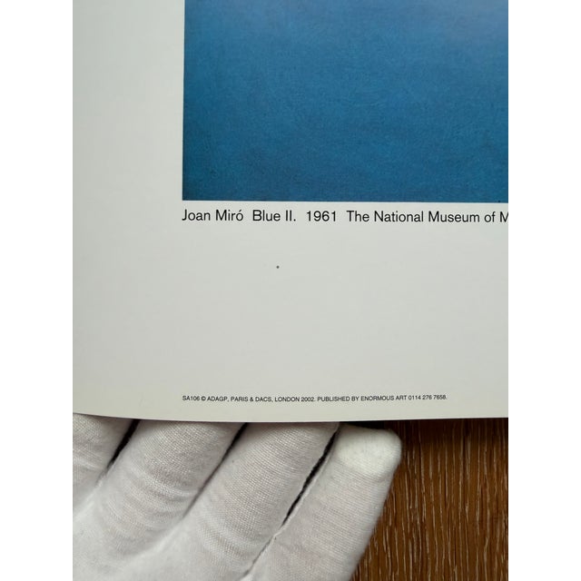 Modern Joan Miró (1893-1983), Blue Ii, 1961, the National Museum of Modern Art, the George.... For Sale - Image 3 of 7