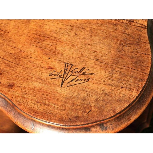 Double Tray Tea Table in Marquetry by Émile Gallé For Sale - Image 5 of 11