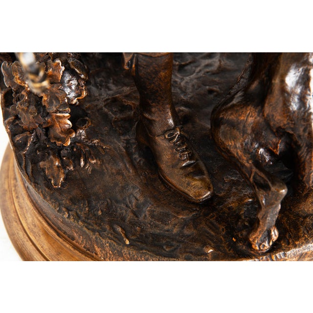 French Antique Bronze Sculpture “Scottish Hunter”, Pierre Jules Mene Ca. 1900 For Sale - Image 17 of 18