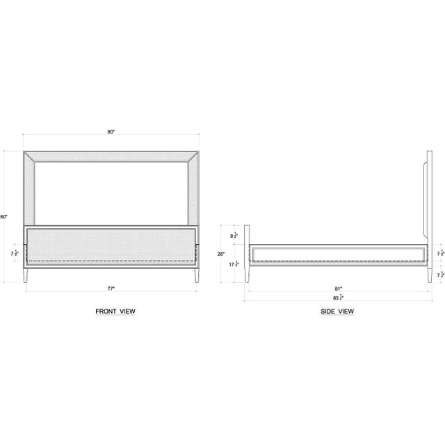 English Coastal Modern King Bed For Sale In Greensboro - Image 6 of 6
