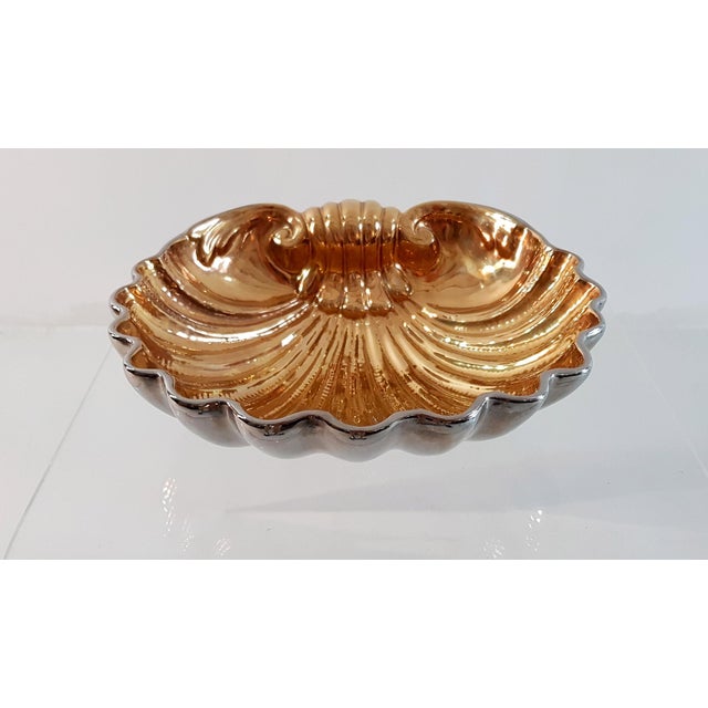 Ceramic Large Vintage Ceramic Clam Shell Bowl from San Marco For Sale - Image 7 of 9