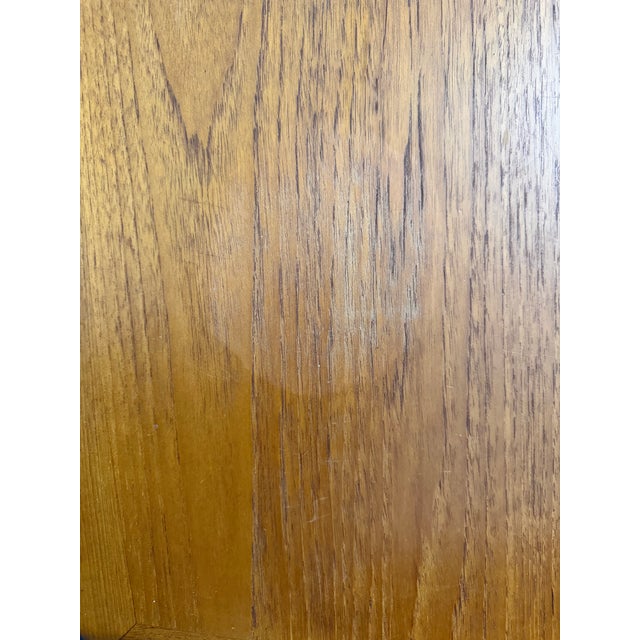 Teak Dining Room Set With 8 Solid Teak Chairs, Buffet and Hutch, 2 Leaves For Sale - Image 12 of 12