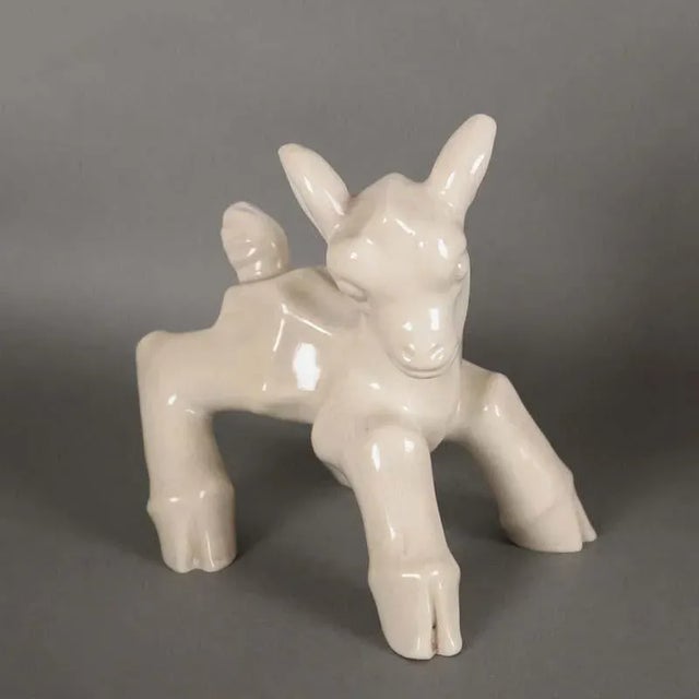 Art Deco Ceramic Suni Figurine by Ludwig König for Karlruher Majolika For Sale - Image 11 of 11
