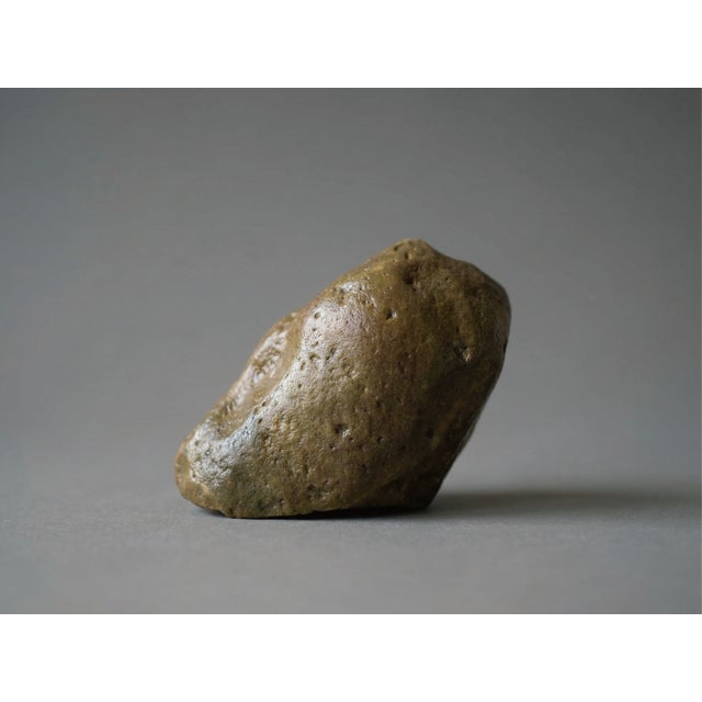 2020s Sculptural Glass Decanter Vase With Natural Gobi Desert Stone – One of a Kind Art Glass For Sale - Image 5 of 7