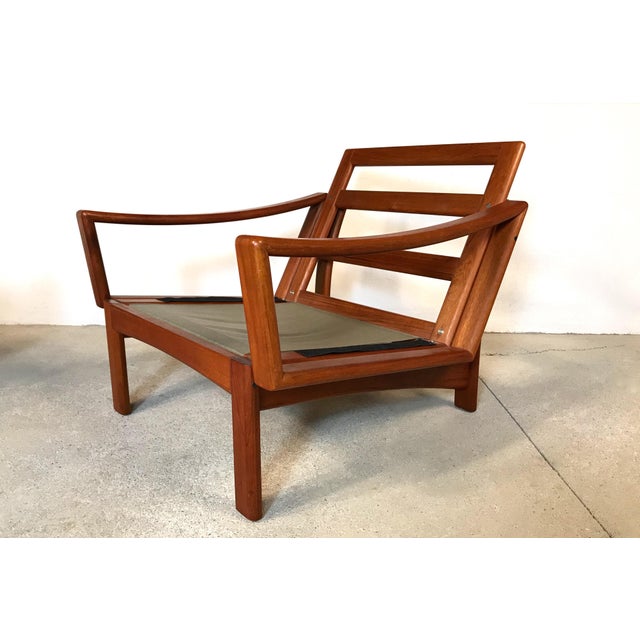 Brown Danish Teak Easy Chair from Glostrup, 1960s For Sale - Image 8 of 13