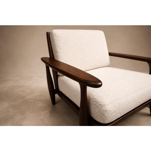 Pair of Armchairs in Brazilian Rosewood & Bouclé by Liceu de Artes, 1960s – Lot 218A For Sale - Image 11 of 14
