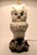 Metal Vintage Majolica Owl Lamp Made in Italy by Mottahedeh Including Shade For Sale - Image 7 of 13