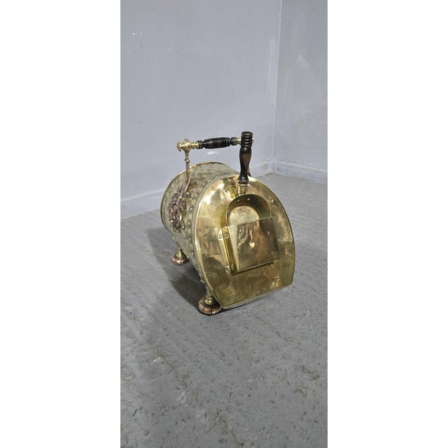 Victorian Brass Coal Bin, 1880 For Sale - Image 6 of 9