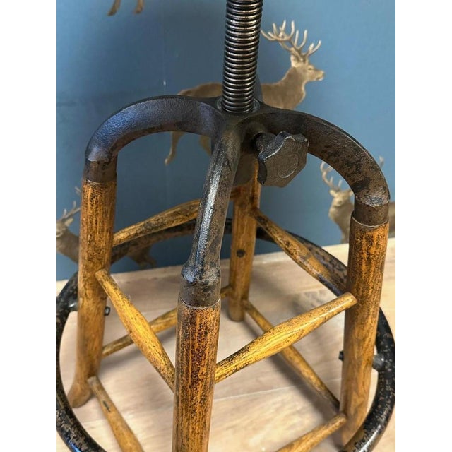 Vintage Industrial Stools, Set of 3 For Sale - Image 4 of 8