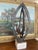 1960s Brutalist Possibly Welded Steel Abstract Sculpture Candle Holder on Likely White Marble Base, 1960s Modernist Art Object. For Sale - Image 5 of 8