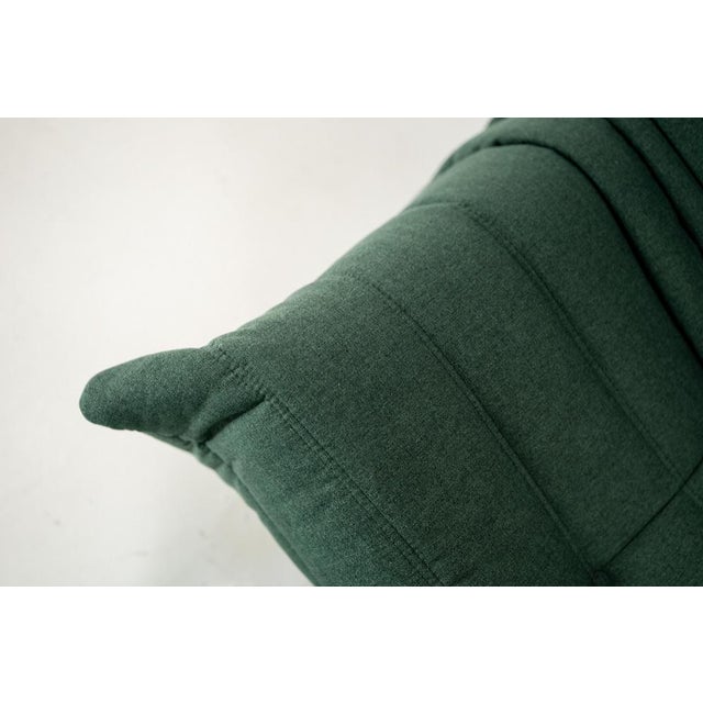 Set of Togo Lounge Chair and Teal Fabric by Michel Ducaroy for Ligne Roset, 1973 For Sale - Image 14 of 18