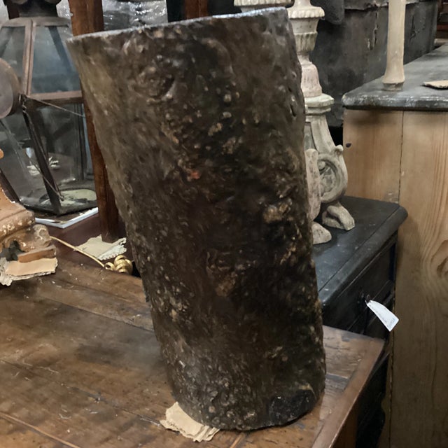 Late 20th Century Late 20th Century Raw Wood Tree Stump Vessel From the Phillipines For Sale - Image 5 of 10