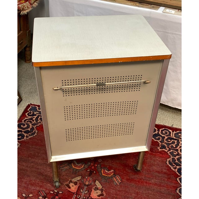 MCM Industrial Nightstand Raymond Loewy Hill Rom With Drawers For Sale In Richmond - Image 6 of 6