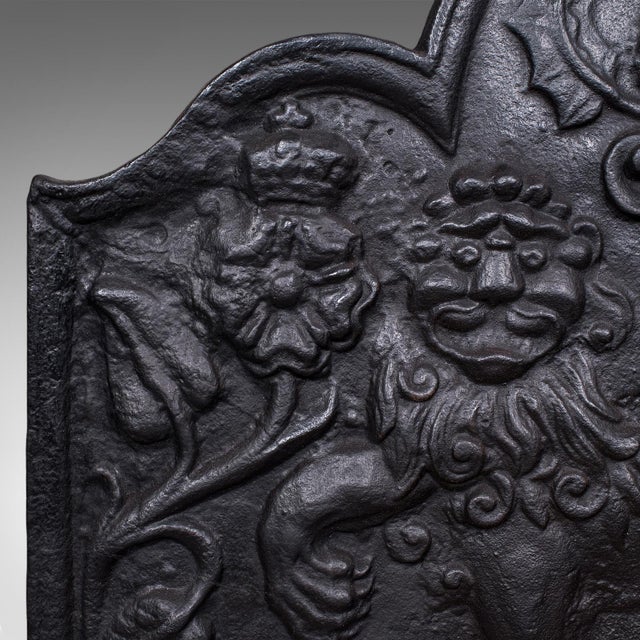 Antique Decorative Fire Back, English Fireplace Reflector, Victorian, Circa 1900 For Sale - Image 6 of 11