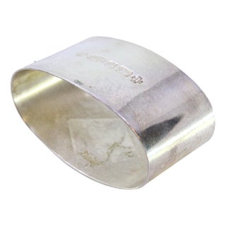 Silver Napkin Ring in Elliptical Shape For Sale