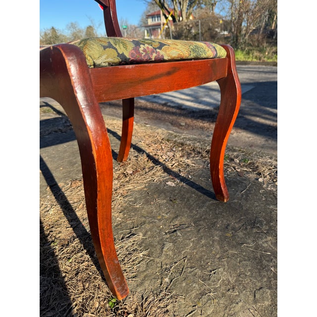 Early 20th Century Carved Rose Back Mahogany Side Chair For Sale - Image 11 of 12
