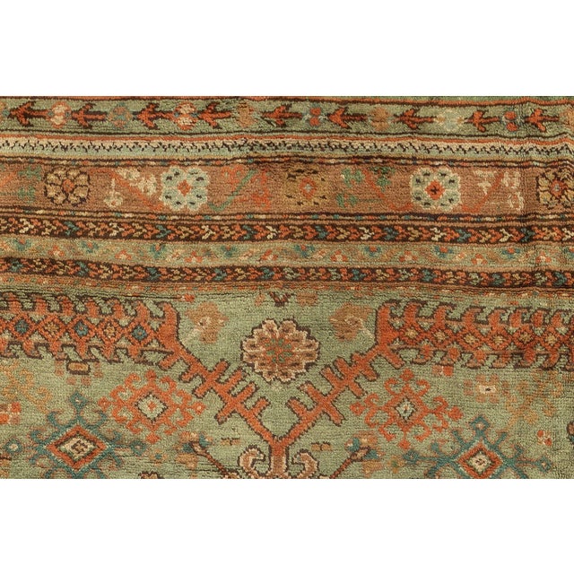 Textile Early 20th Century Zabihi Collection Green Large Irish Donegal Rug For Sale - Image 7 of 12