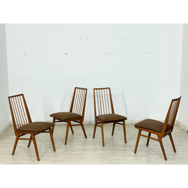 Brown Vintage Hellerau Chairs, 1960s, Set of 4 For Sale - Image 8 of 13