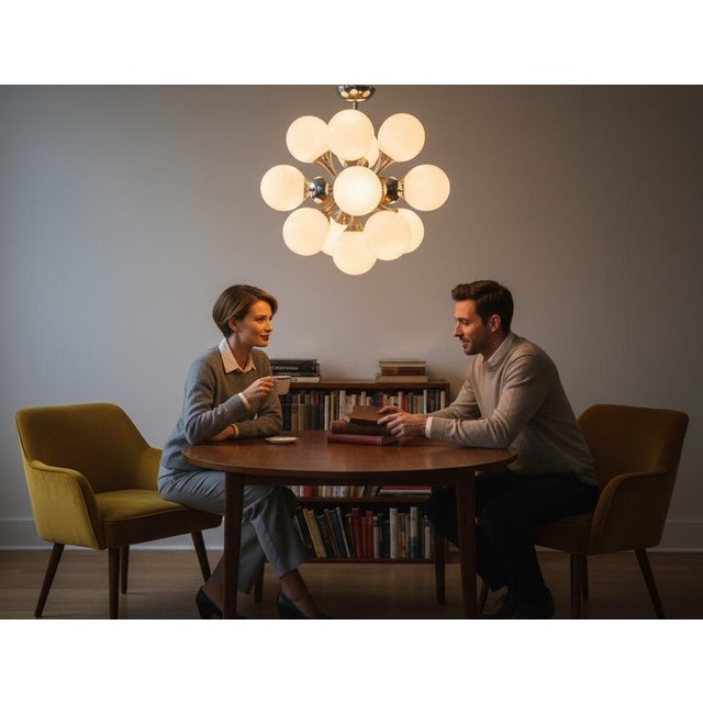 Vintage Sputnik Lamp, 1950s For Sale - Image 6 of 8