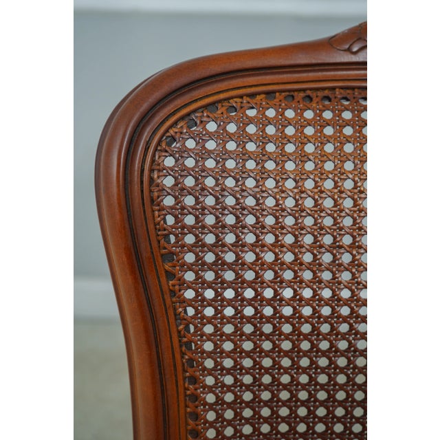 Brown French Louis XV Style Cane Back Side Chair For Sale - Image 8 of 12