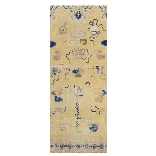 This is a breathtaking and museum-grade true antique Chinese Ningxia wool rug, Dating back to the historic dynasty eras...