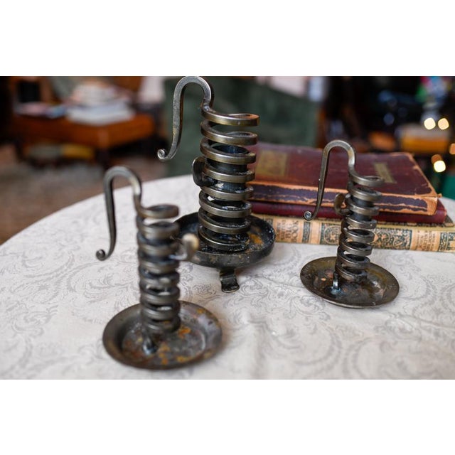 Rat De Cave French Spiral Iron Candle Holder For Sale In Washington DC - Image 6 of 6