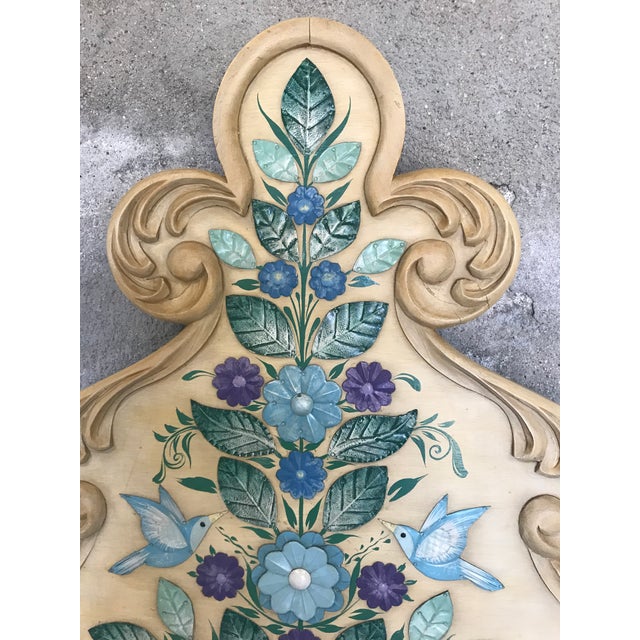 Pair 1950s Mexican Headboards, Hand Painted & Embellished Chairish