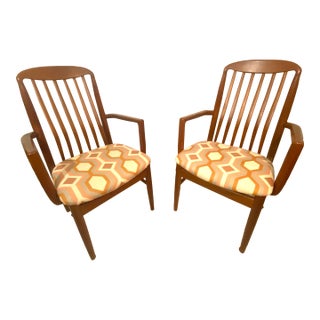 Benny Linden Teak Bl10 Attributed Dining Chairs - A Pair For Sale