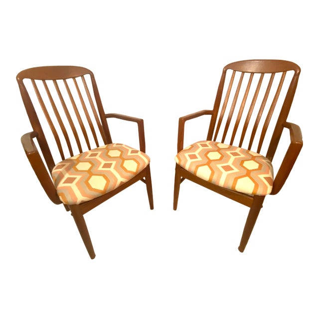 Benny Linden Teak Bl10 Attributed Dining Chairs - A Pair For Sale