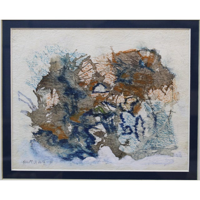 C. 20th Century Abstract Painting in Watercolor on Handmade Paper ( Signature on Bottom Left side ) Hertzberg