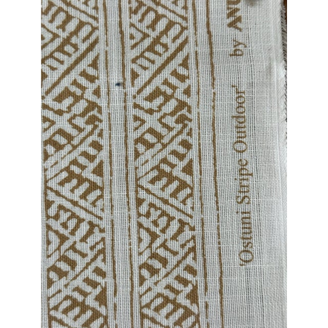 Traditional Ostuni Outdoor Stripe Fabric Ochre by Andrew Martin 1 1/2 Yards For Sale - Image 3 of 7