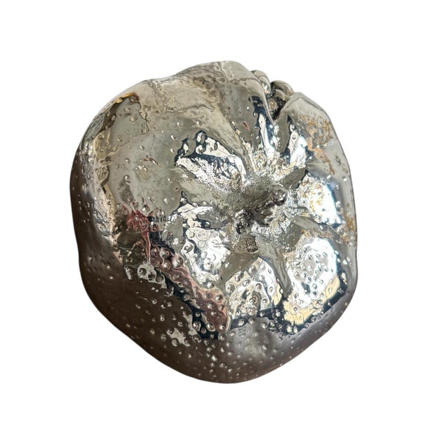 Late 20th Century Vintage Silverplate Pomegranate Paper Weight For Sale - Image 5 of 5