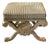 Antique George II Style Giltwood Stool Bench W Cut Silk Velvet For Sale
