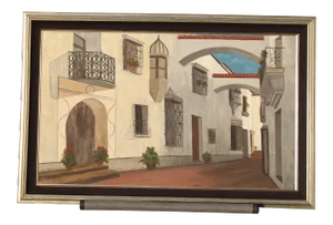 Mediterranean Cityscape Original Painting