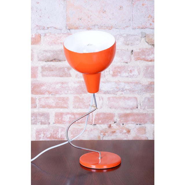 Mid-Century Modern Mid-Century Table Lamp in Chrome attributed to J. Hůrka for Napako, Czech, 1960s For Sale - Image 3 of 8