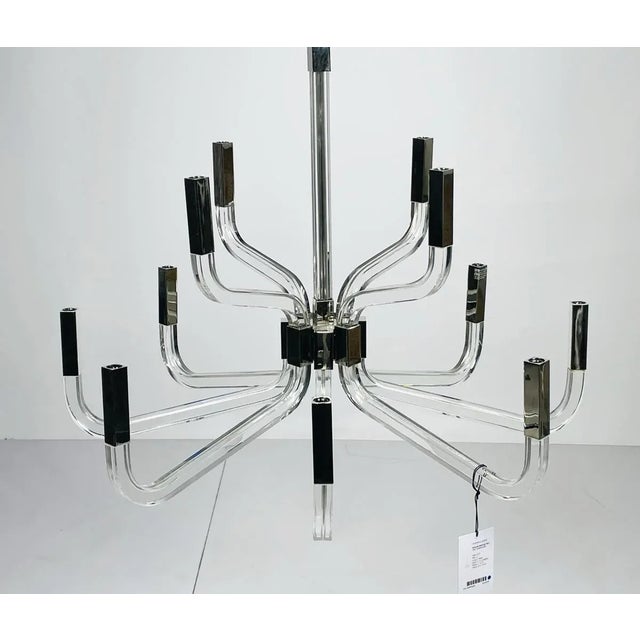 Visual Comfort Crystal & Nickel 12 Arm Chandelier by Chapman & Myers for Visual Comfort For Sale - Image 4 of 12